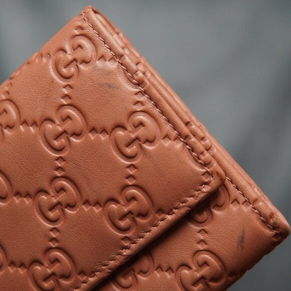 GUCCI Ssima Horse Bit Heart GG Logo Leather Long Bifold Wallet - Picture 13 of 13